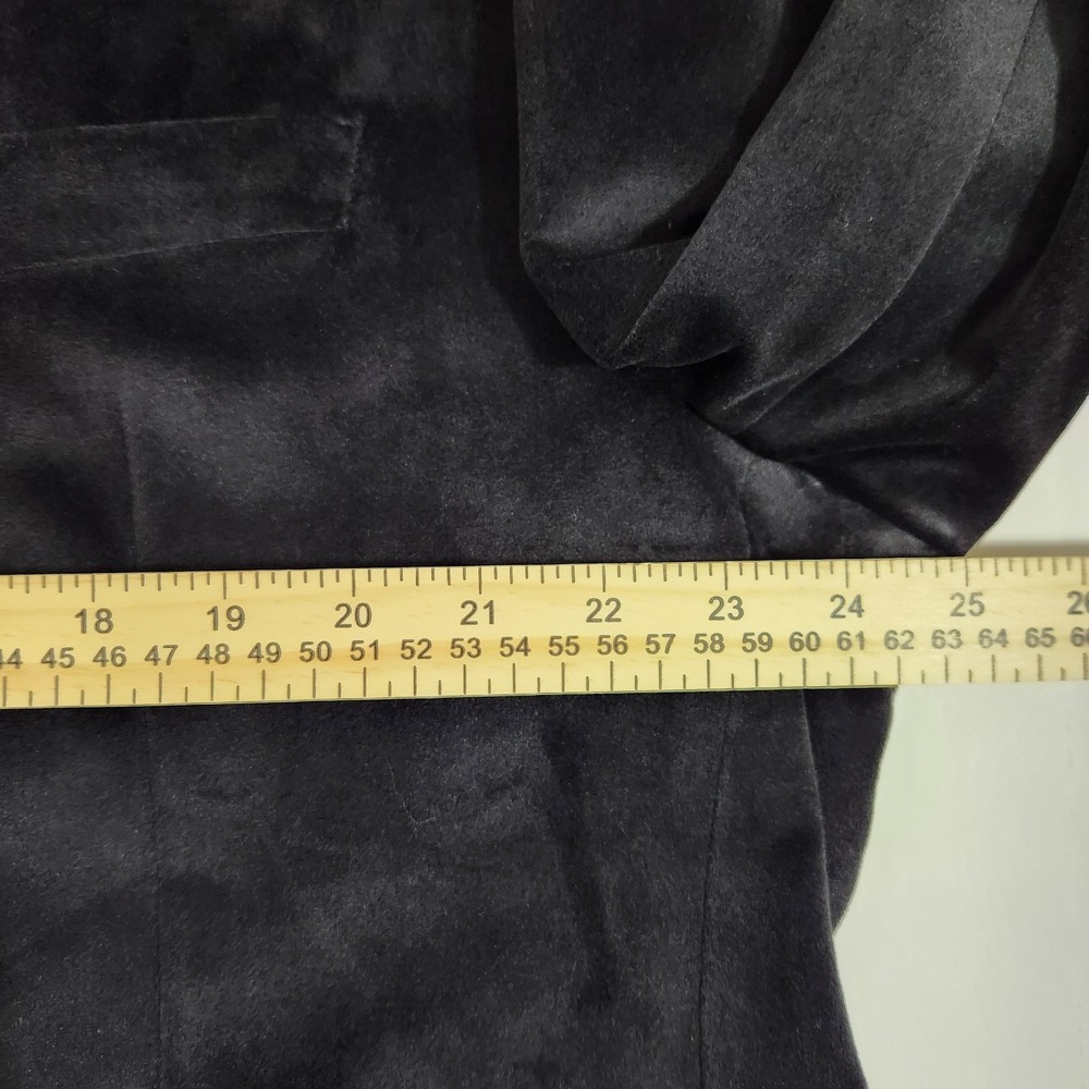 Lauren Ralph Lauren Black Velvet Sport Coat Blazer Size 48R Dog Lining Soft Luxe - Picture 11 of 12